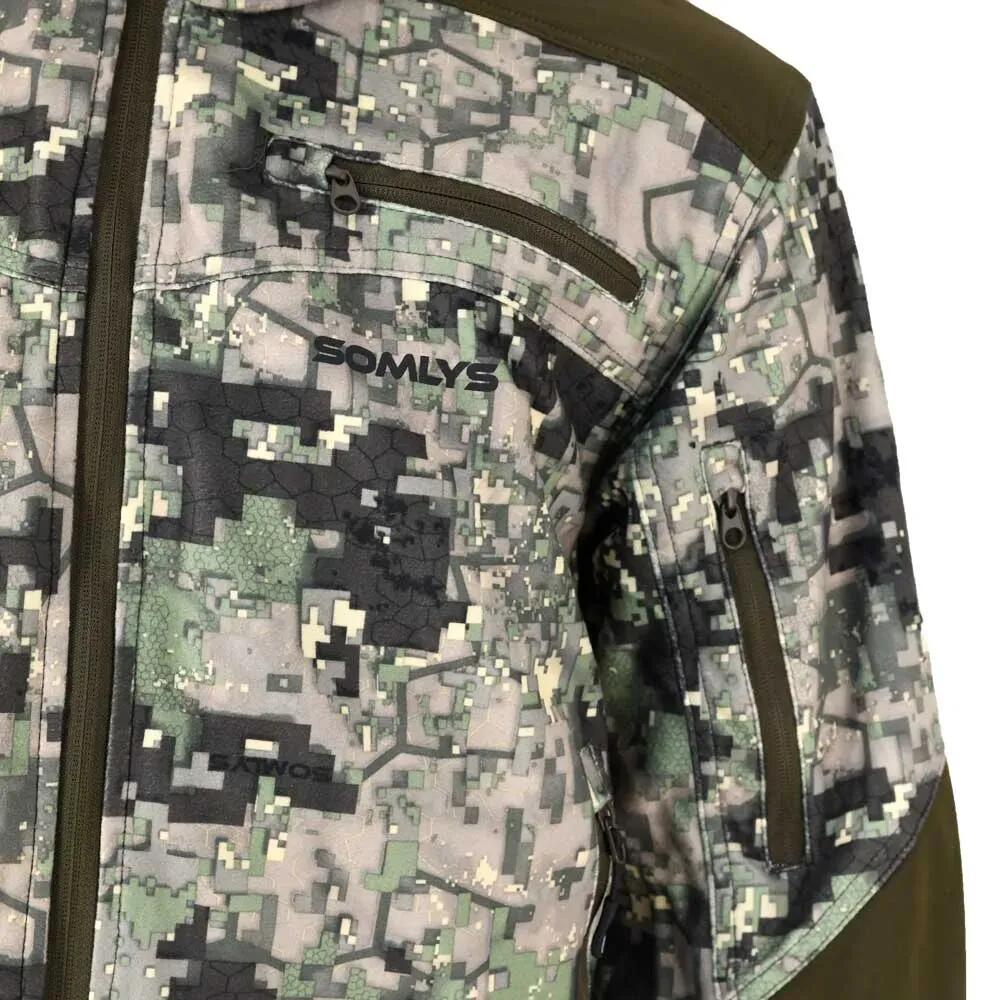 Veste mixte stretch nylon polyester camo digital vert S à 3XL 4/5