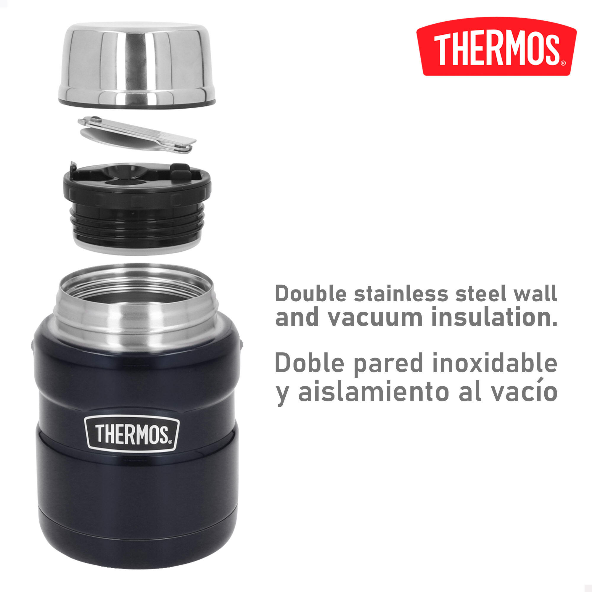 Thermos pour aliments chauds 470 ml en acier inoxydable avec isolation 3/7