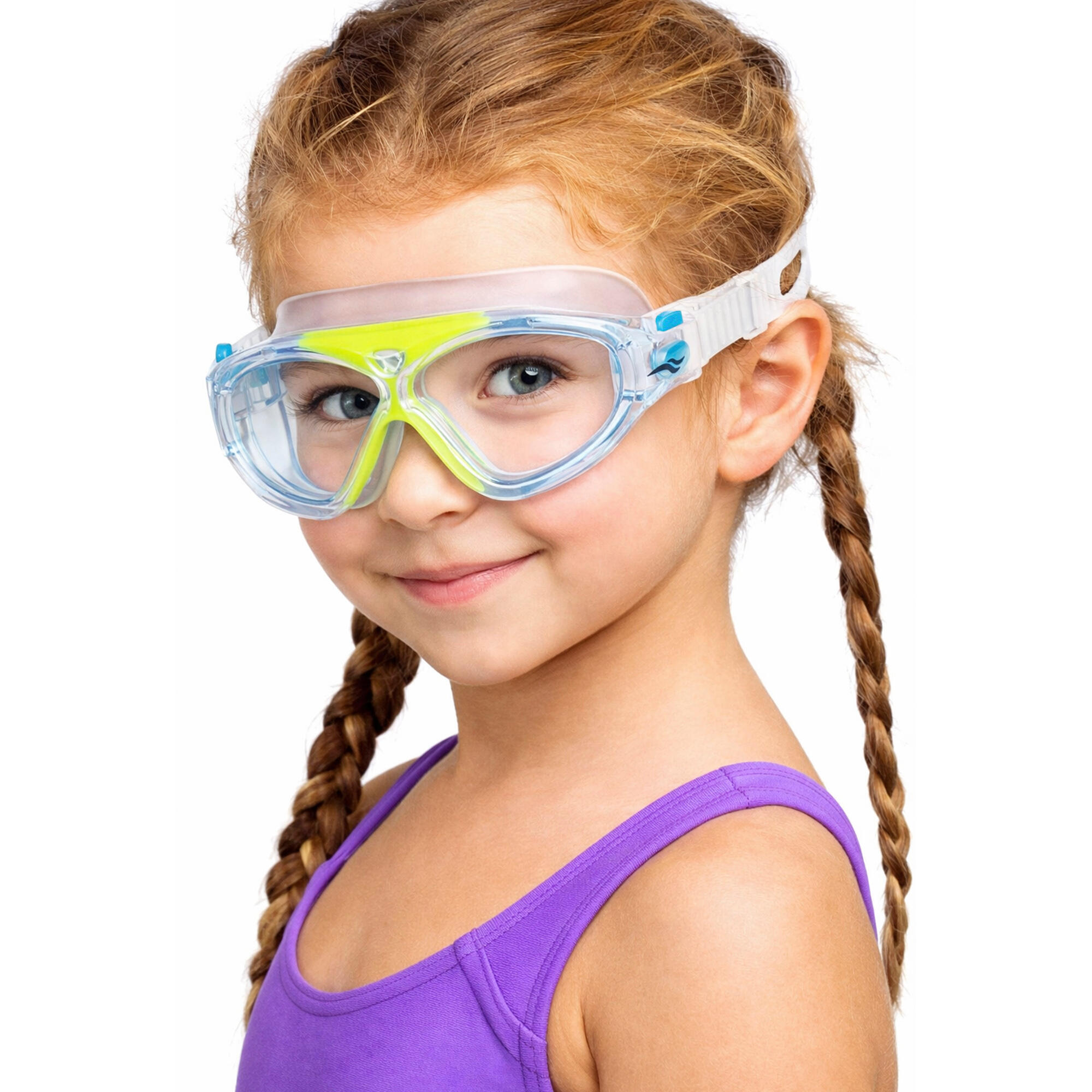 Kids Anti Fog UV Wide View Swim Mask | Boys & Girls Comfy Fit Swimming Mask 3/3