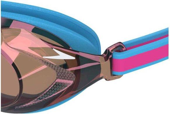 Lunettes de Piscine Speedo Junior Vanquisher 3.0 Mirror Bleu Picton/Vermillon/Mi 4/7