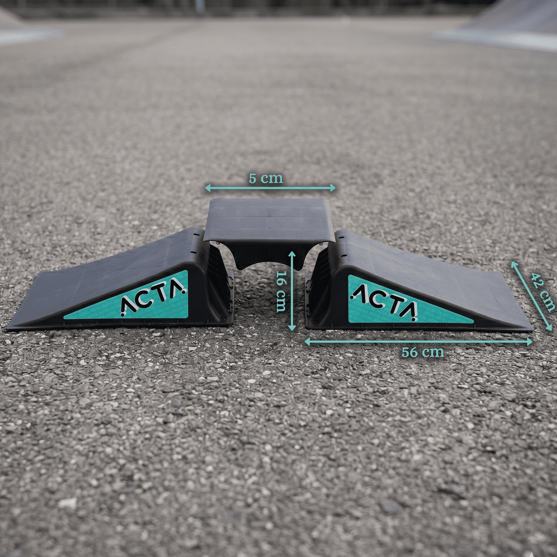 Rampa de Skate para Crianças ACTA - Mini Rampa para Trottinette Freestyle, BMX, 3/7