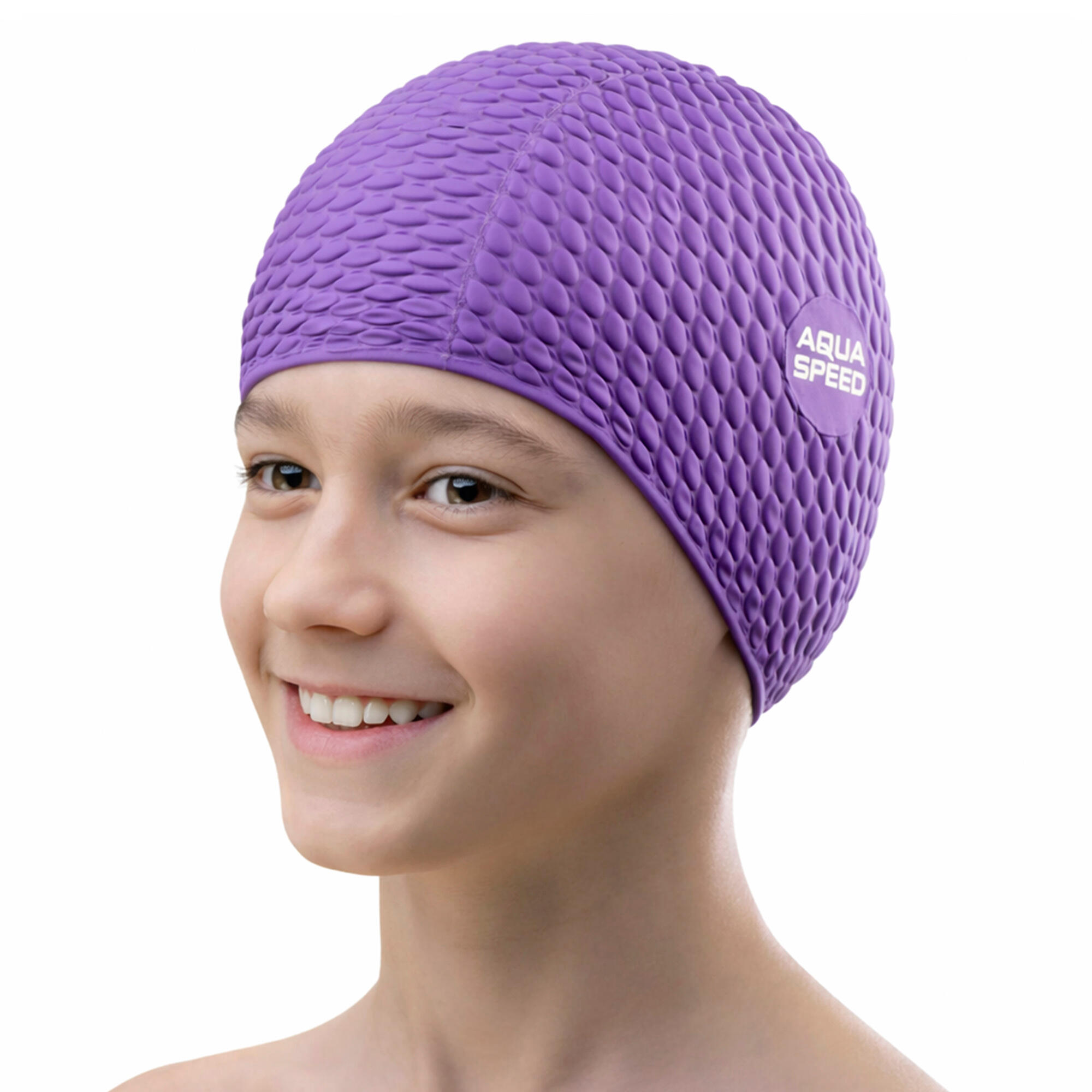 Aqua Speed - Mädchen Badekappe lange Haare Latex weich bequem Bombastic 3/3