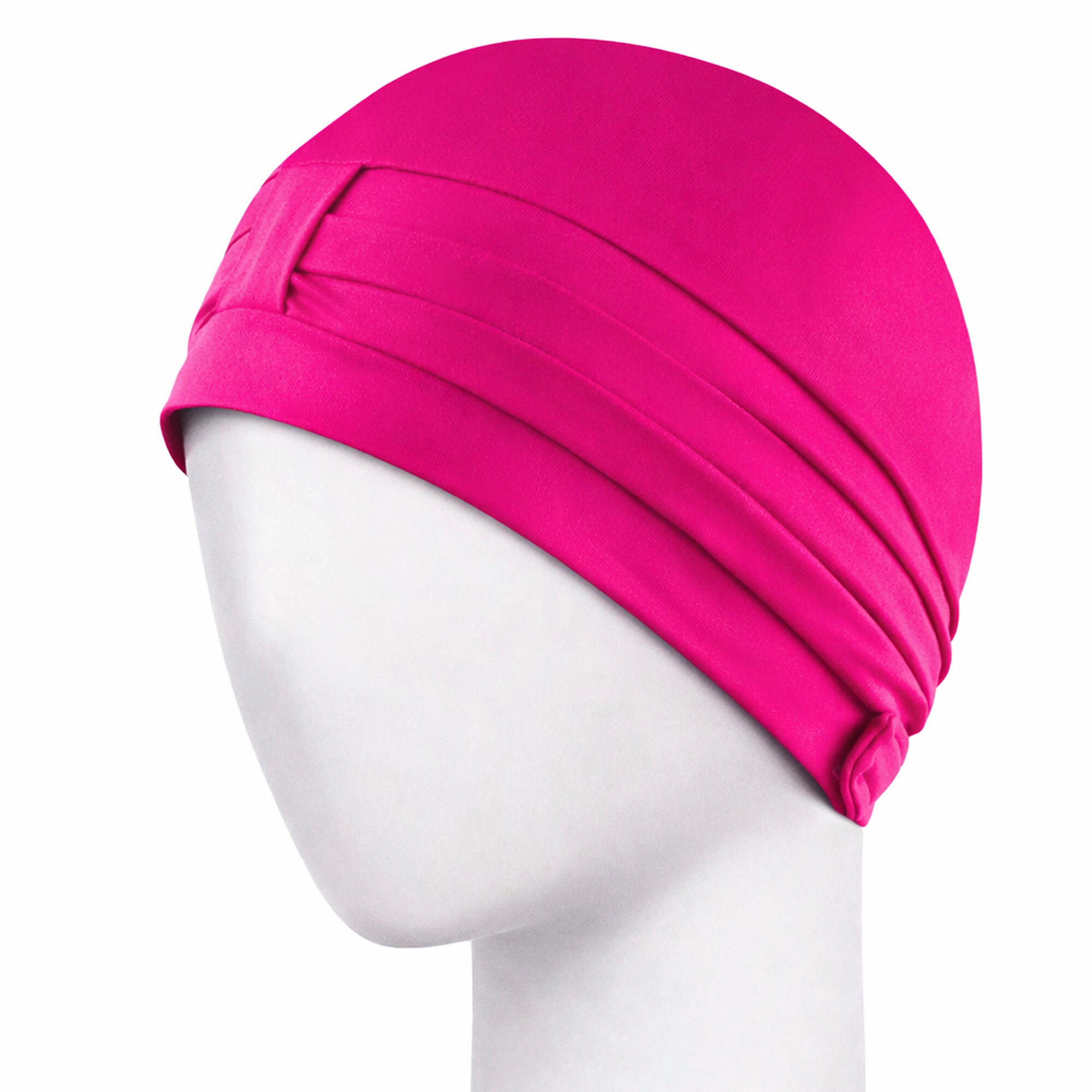 Aqua Speed - Damen Stoff Badekappe Turban Stil bequem Schwimmkappe 2/4