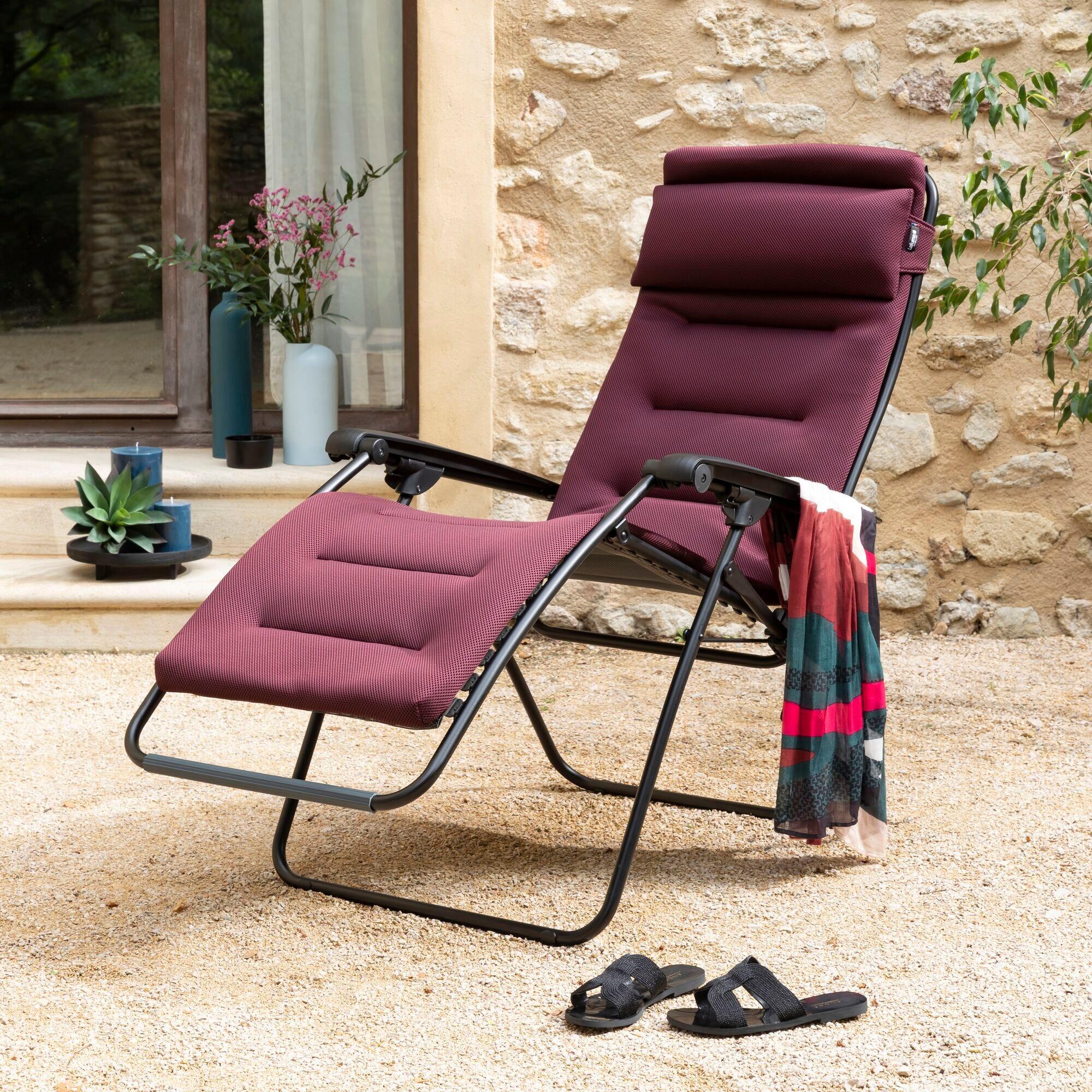 Fauteuil Relax matelassé Zéro Gravité - RSX CLIP - Rouge - Lafuma Mobilier 6/7