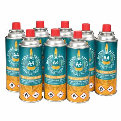 Gas cartridge - 8 stuks - gasflessen - butaangas - navulling - 227g
