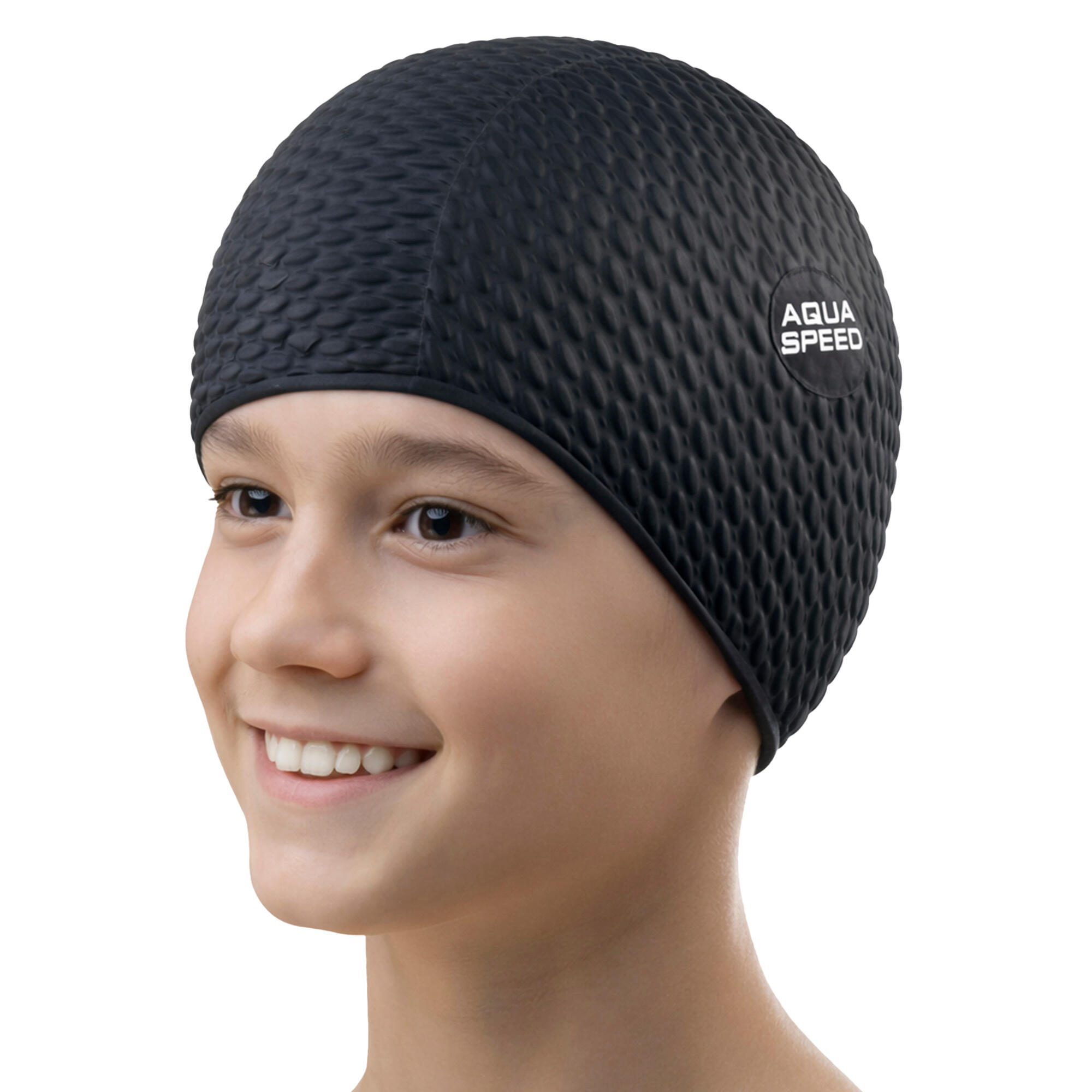 Aqua Speed - Mädchen Badekappe lange Haare Latex weich bequem Bombastic 3/3