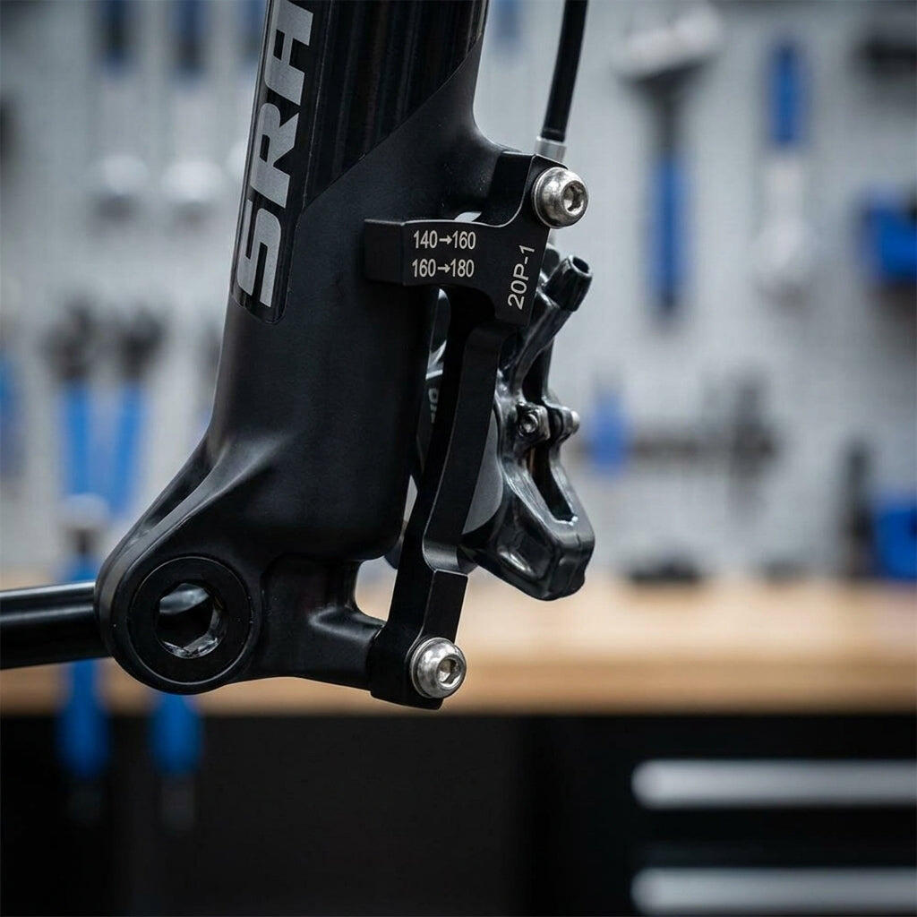 Adattatore pinza per dischi + viti e bulloni in acciaio inox Sram PostMount 2/2