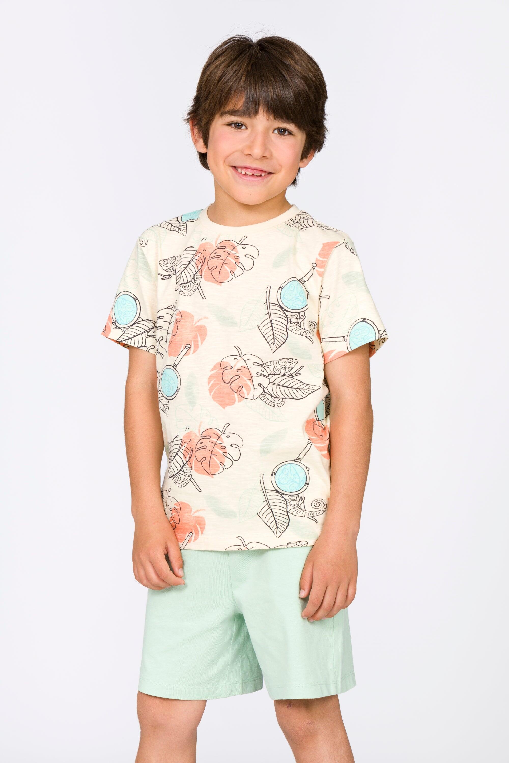 Conjunto camiseta y bermuda de niño multicolor 2/4