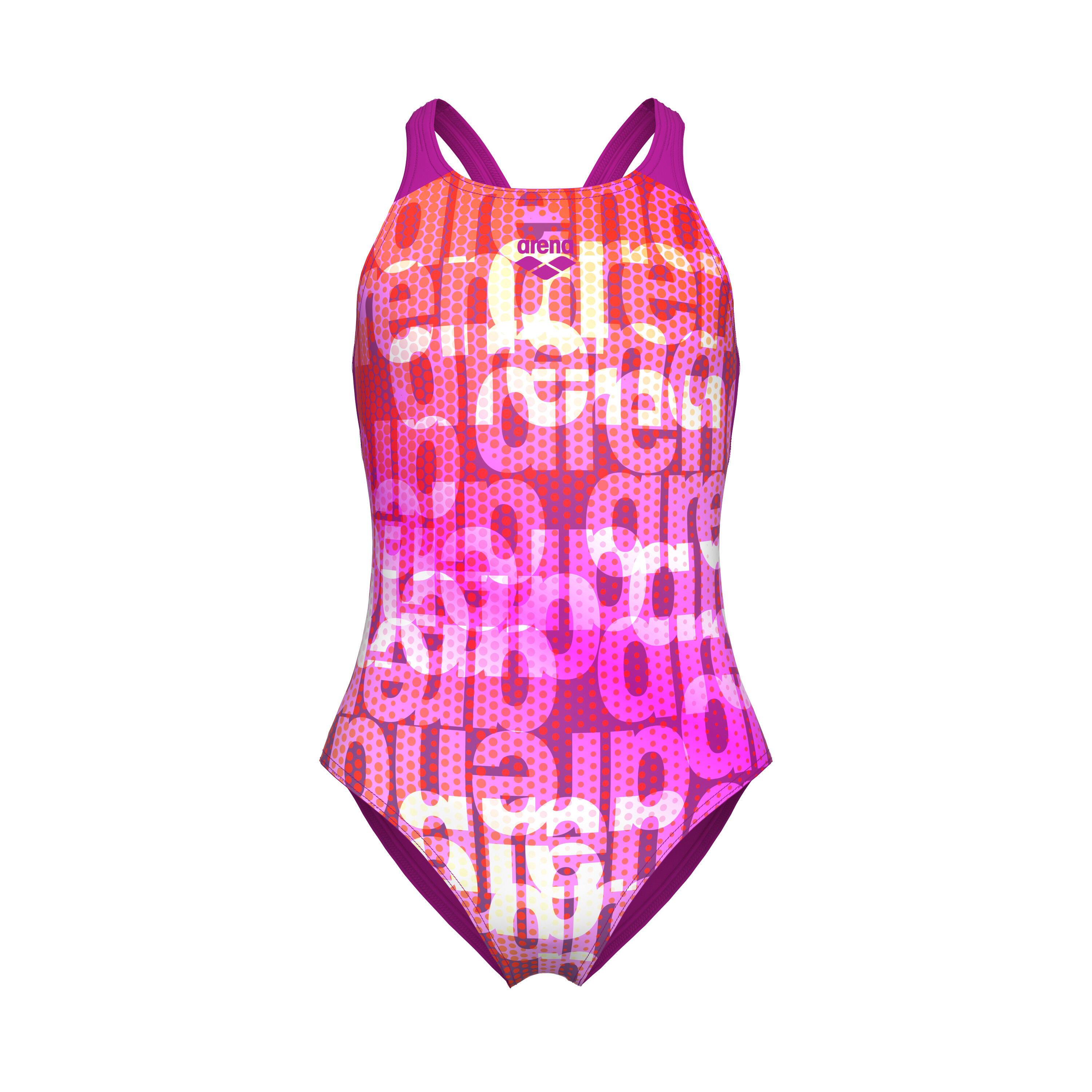 Kostium kąpielowy Arena Multi Colours V-Back Very Fuchsia 7/7