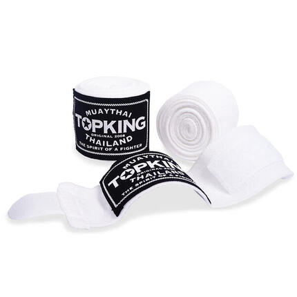 BANDES DE BOXE TOPKING COTON ÉLASTIQUE NOIR 4 MÈTRES