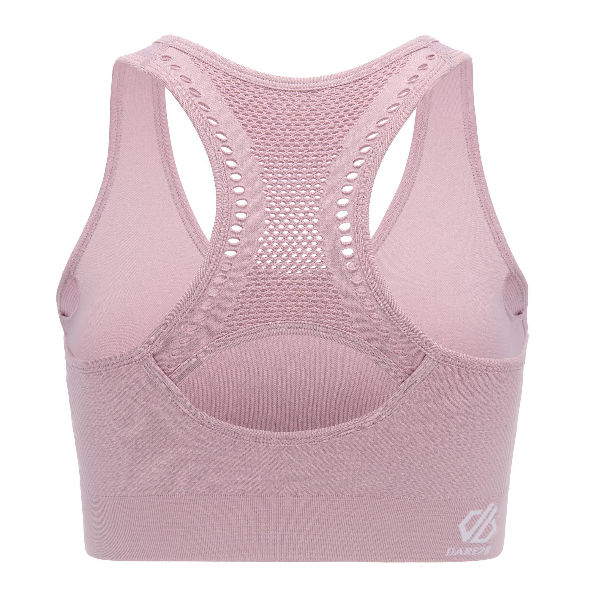 Sujetador Top deportivo- DARE 2B React Bra - Mauve Shadow 4/7