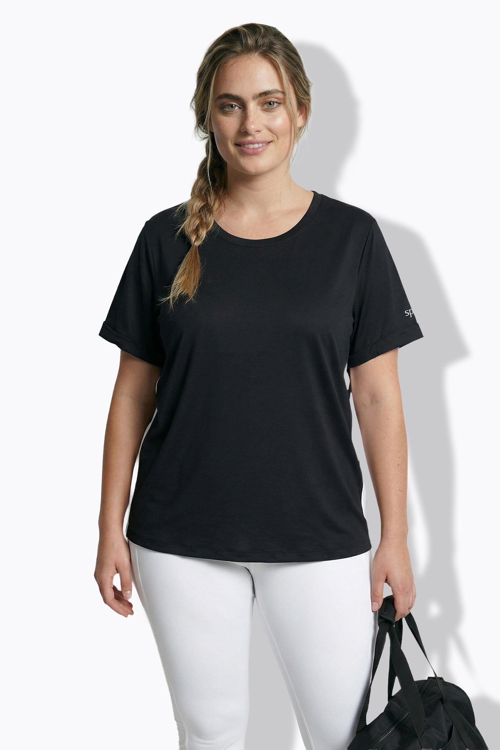 Femme T-shirt technique UV 50+. Col rond et manches courtes. Matière recyclée 5/7