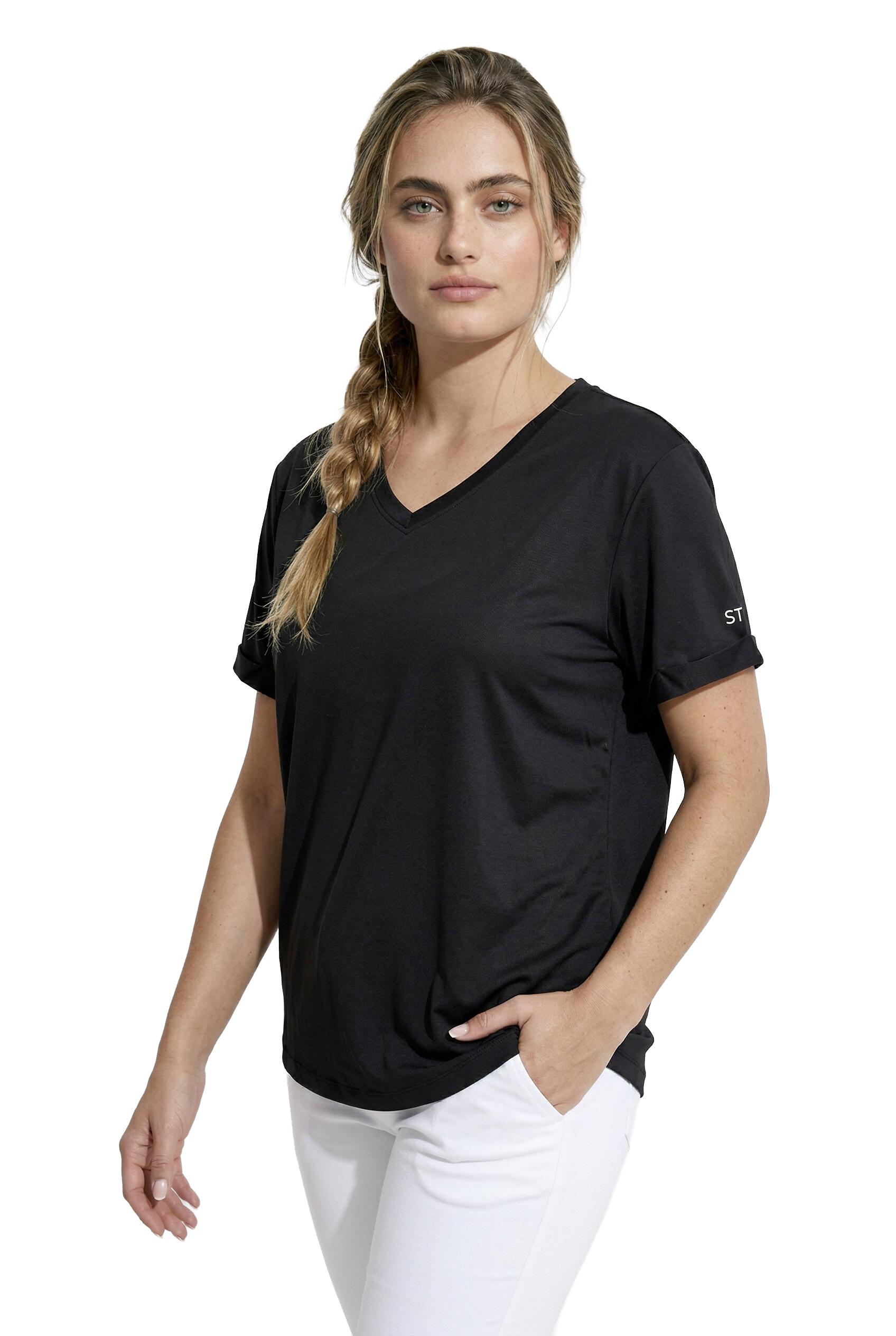Femme T-shirt technique UV 50+. Col rond et manches courtes. Matière recyclée 7/7