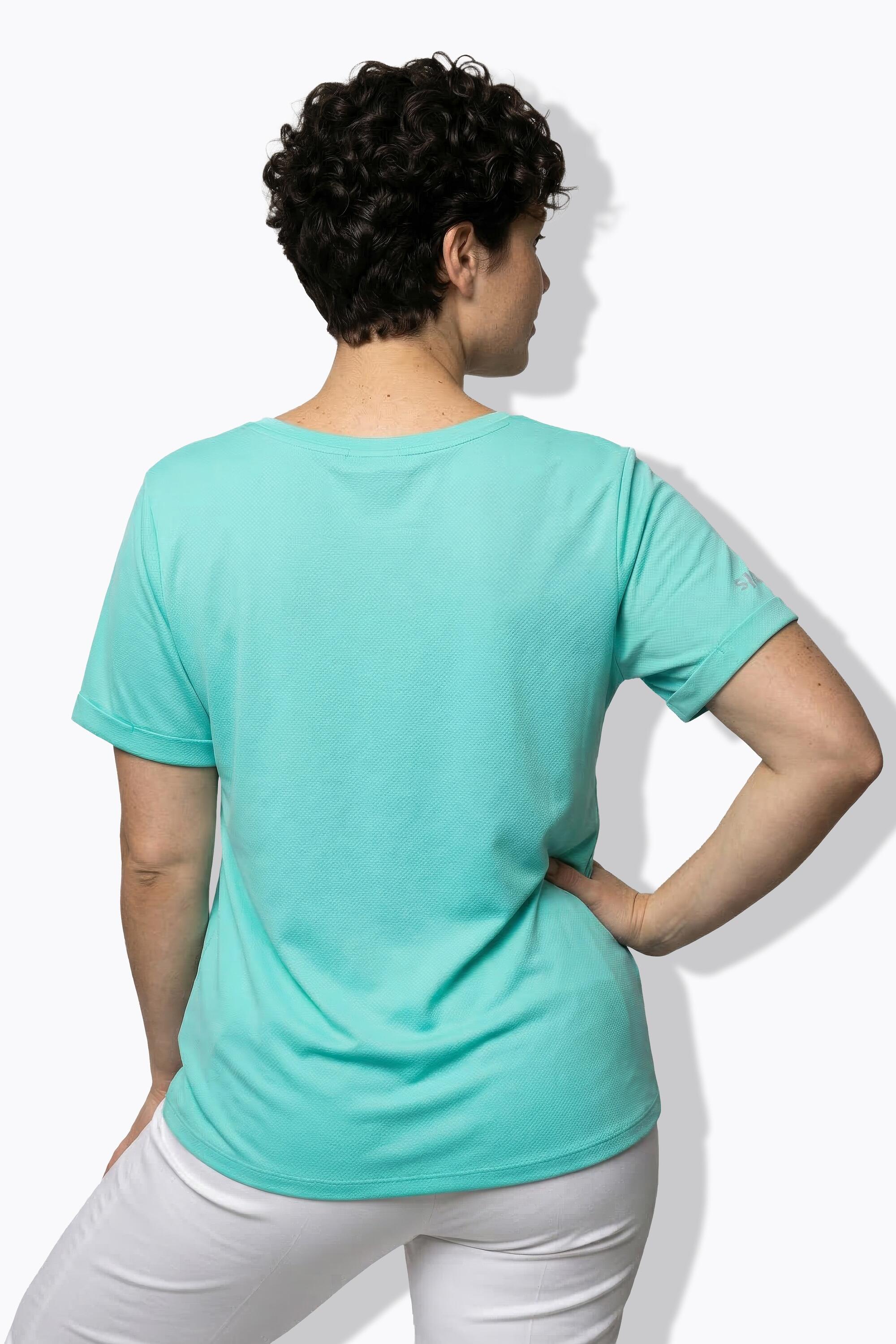 Femme T-shirt technique UV 50+. Col rond et manches courtes. Matière recyclée 2/7