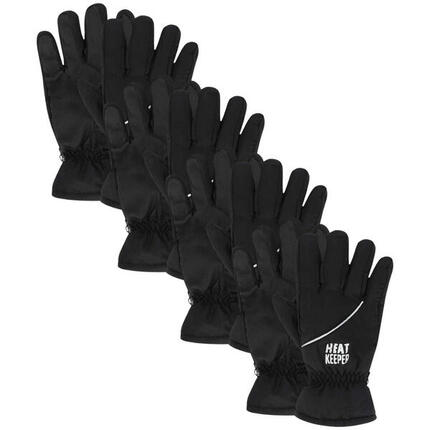 Heatkeeper - Gants de ski hommes - Noir - 4 paires