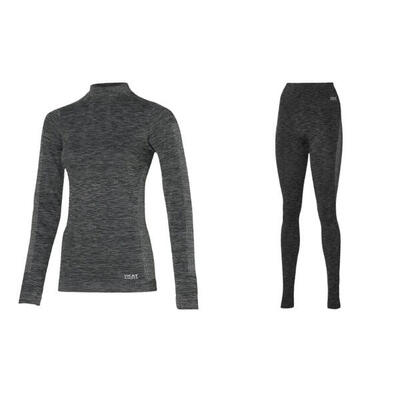 Heatkeeper - premium thermobroek/shirt dames - set zwart - 4 x broek/shirt