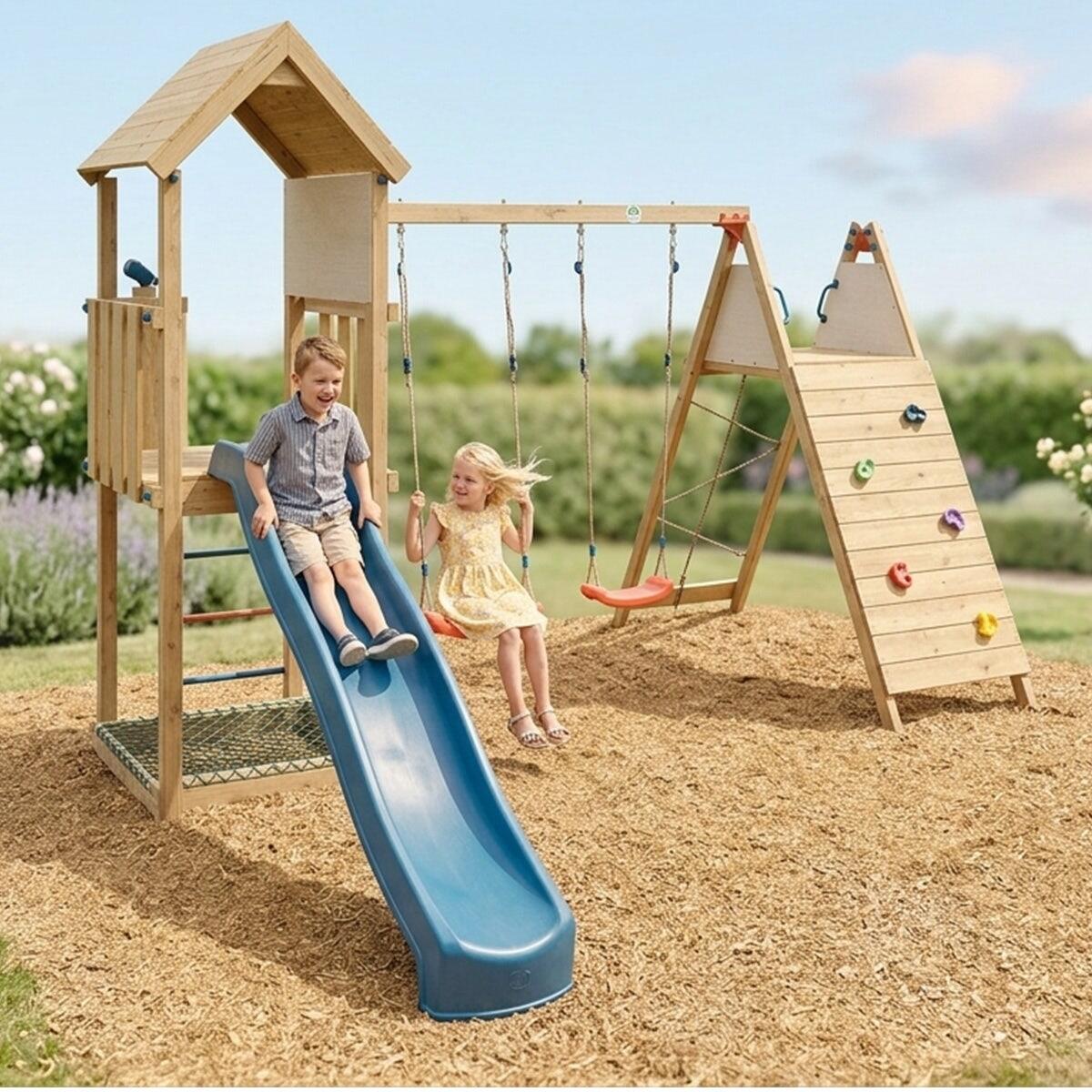 Aire de jeux bois 2,20 m OLYMPIA XPLORER 2 - 9 enfants 2/7