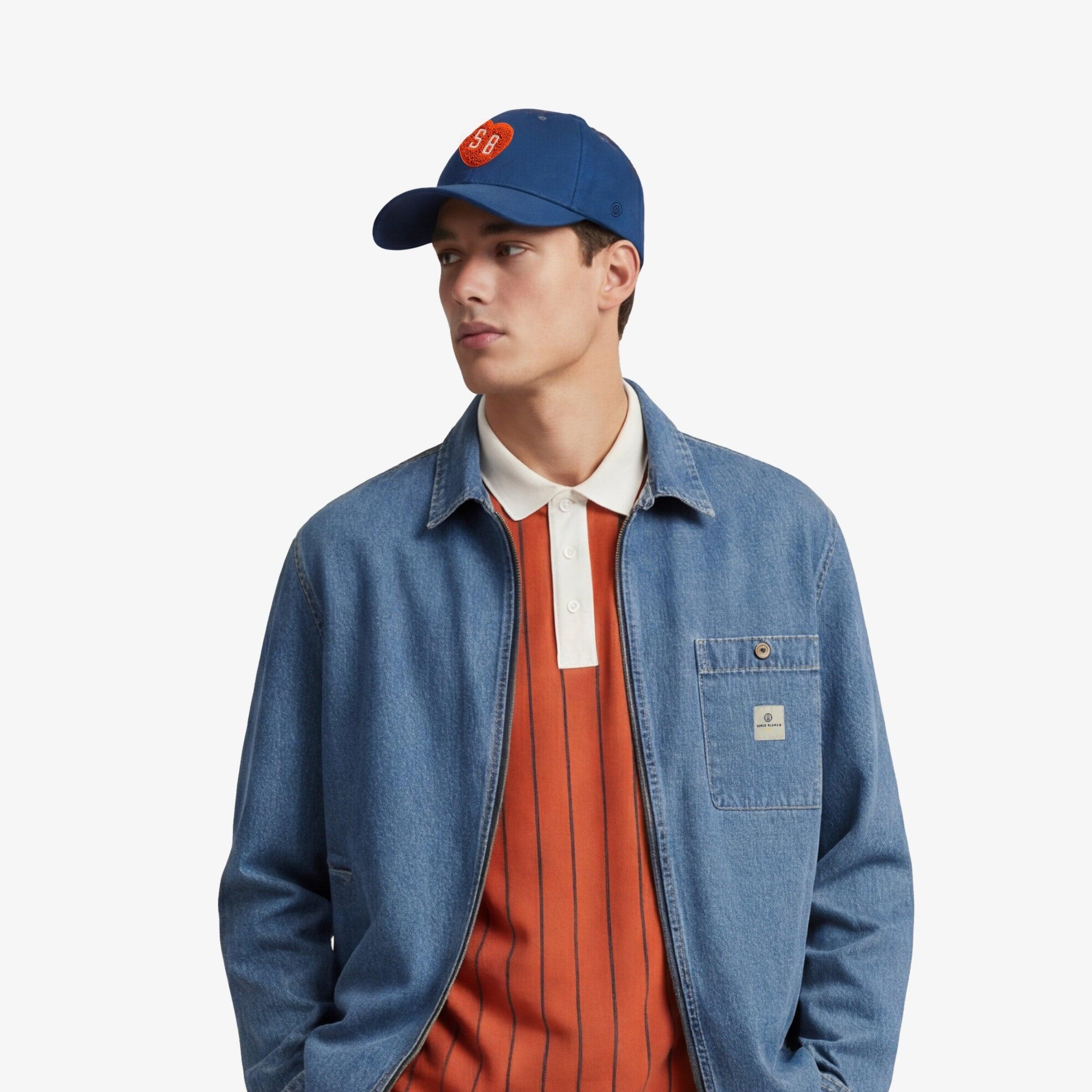 Gorra de algodón con insignia de corazón SB azul opalino 2/4