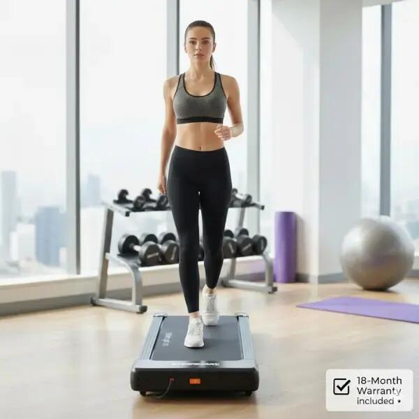 ITM Fitness Walking Pad 400 | Ultra-Compact Under-Desk Treadmill 4/8
