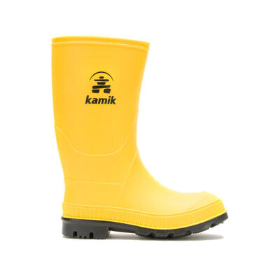 Tieners stomp rubberlaarzen zwart/magenta