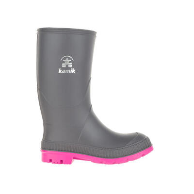 Tieners stomp rubberlaarzen zwart/magenta