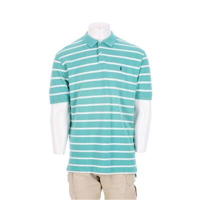 Tweedehands - polo ralph lauren herenshirt korte mouwen groen - als nieuw