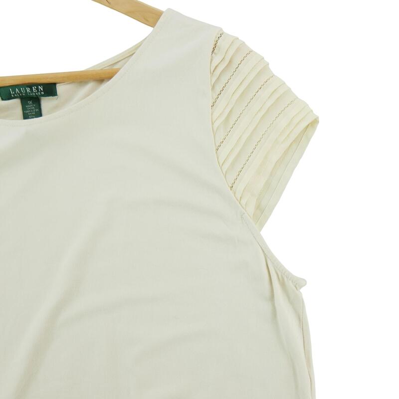 Second life - Tricou mânecă scurtă femei Bej Lauren Ralph Lauren - Bun