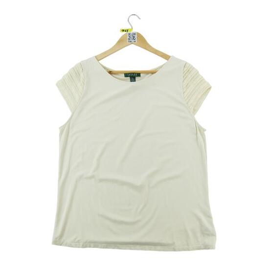 Refurbished - Lauren Ralph Lauren Damen T-Shirt Kurzarm Beige - In gutem Zustand