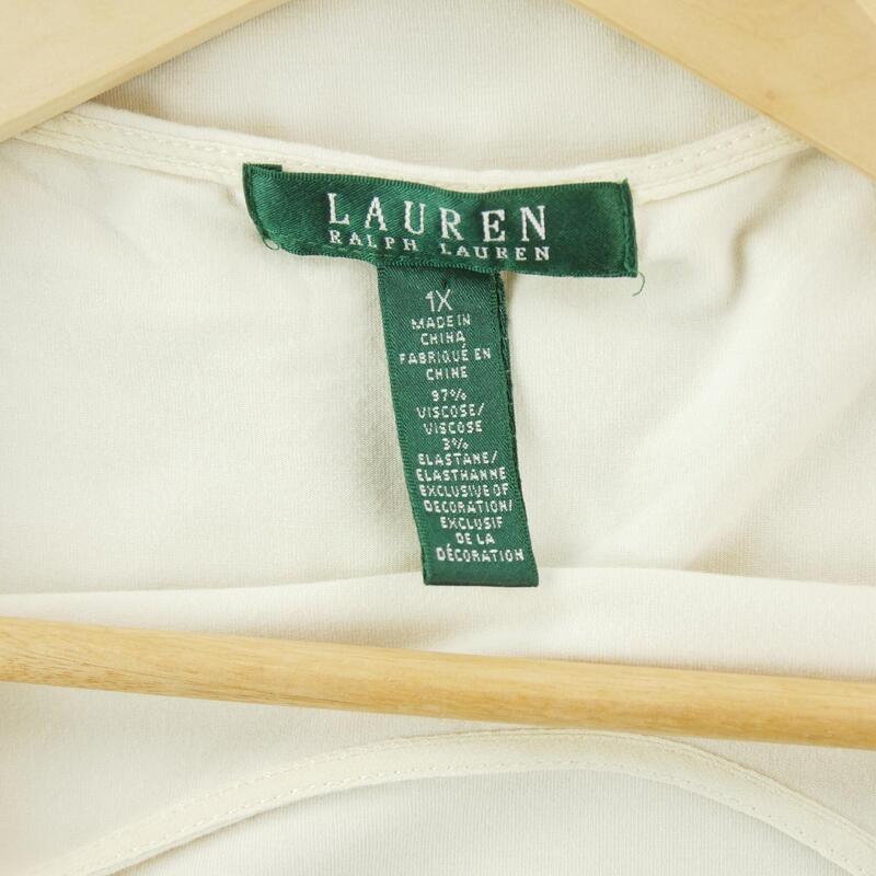 Second life - Tricou mânecă scurtă femei Bej Lauren Ralph Lauren - Bun