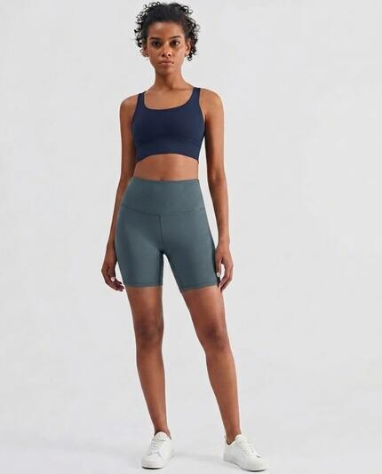 Short Ciclista Mujer con Costura Trasera en V, Tejido Compresivo Matrix 2/3