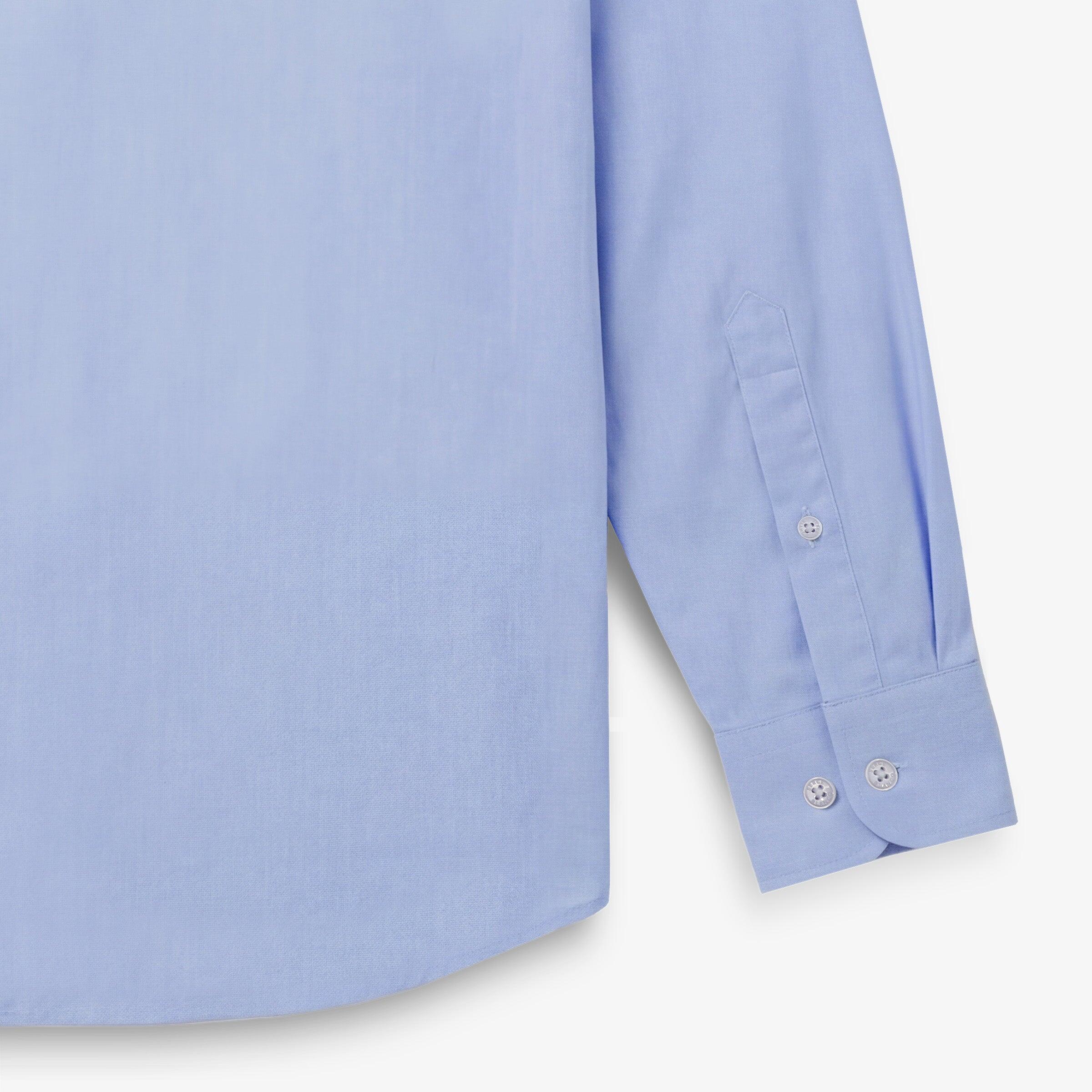 Camicia a maniche lunghe in cotone fil sidogras azzurro 4/4