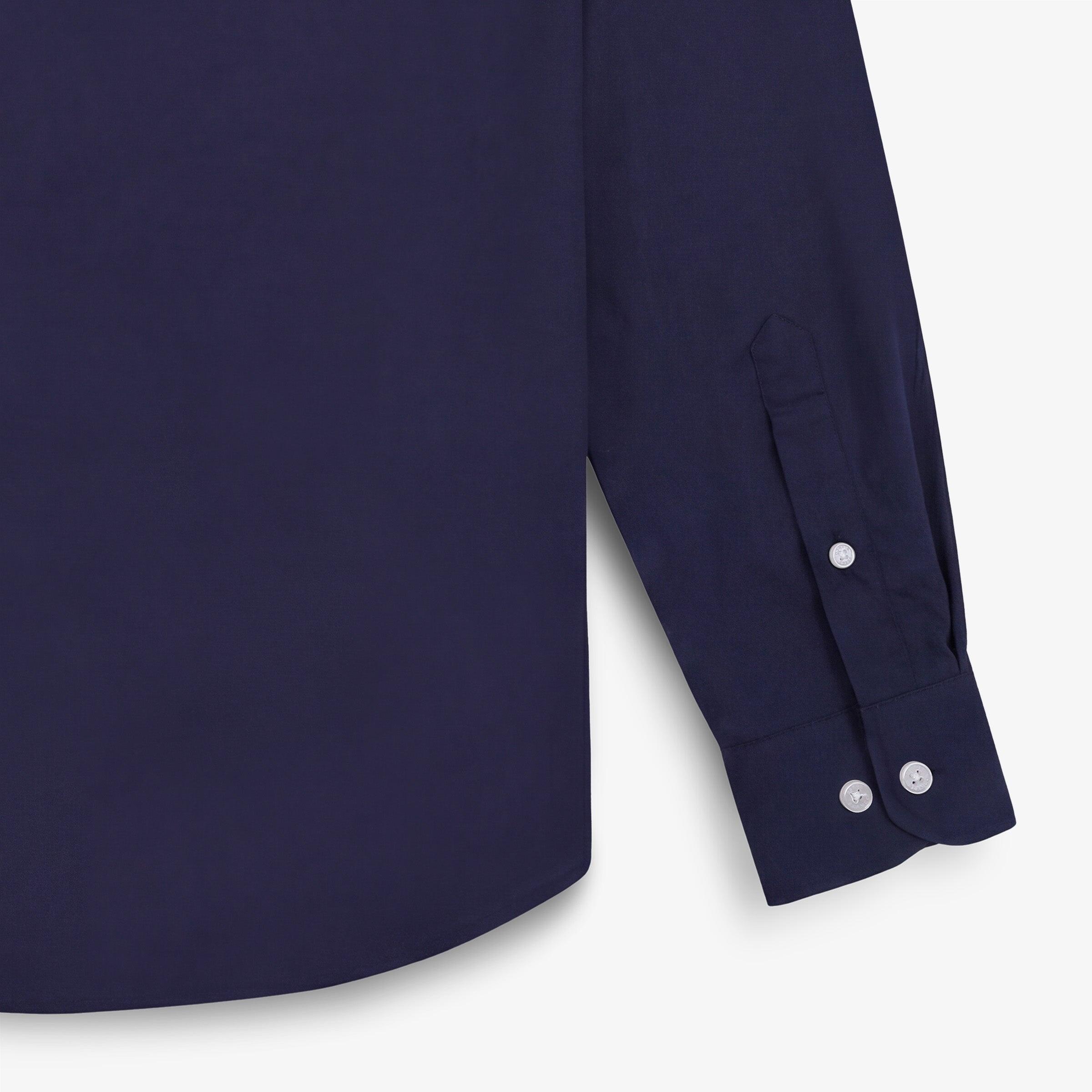 Camicie a maniche lunghe in cotone con taschino blu navy 4/4