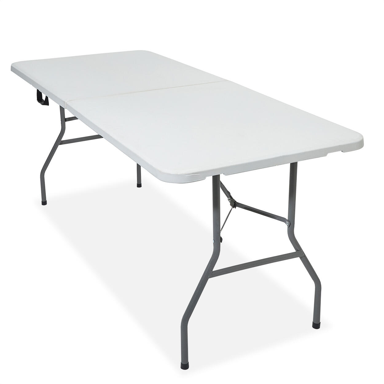 Inklapbare tafel - 180x70x74cm - stevige klaptafel - campingtafel - wit 2/3