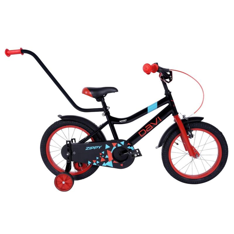 Dětské kolo Davi Tippy, 16", 95–110 cm, 1 rychlost, černé