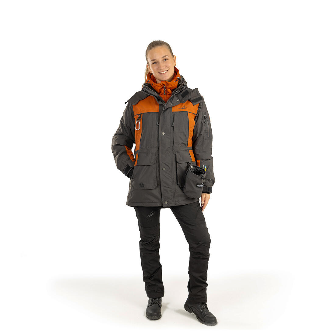 Originaljacke Damen Anthrazit/Orange 3/6