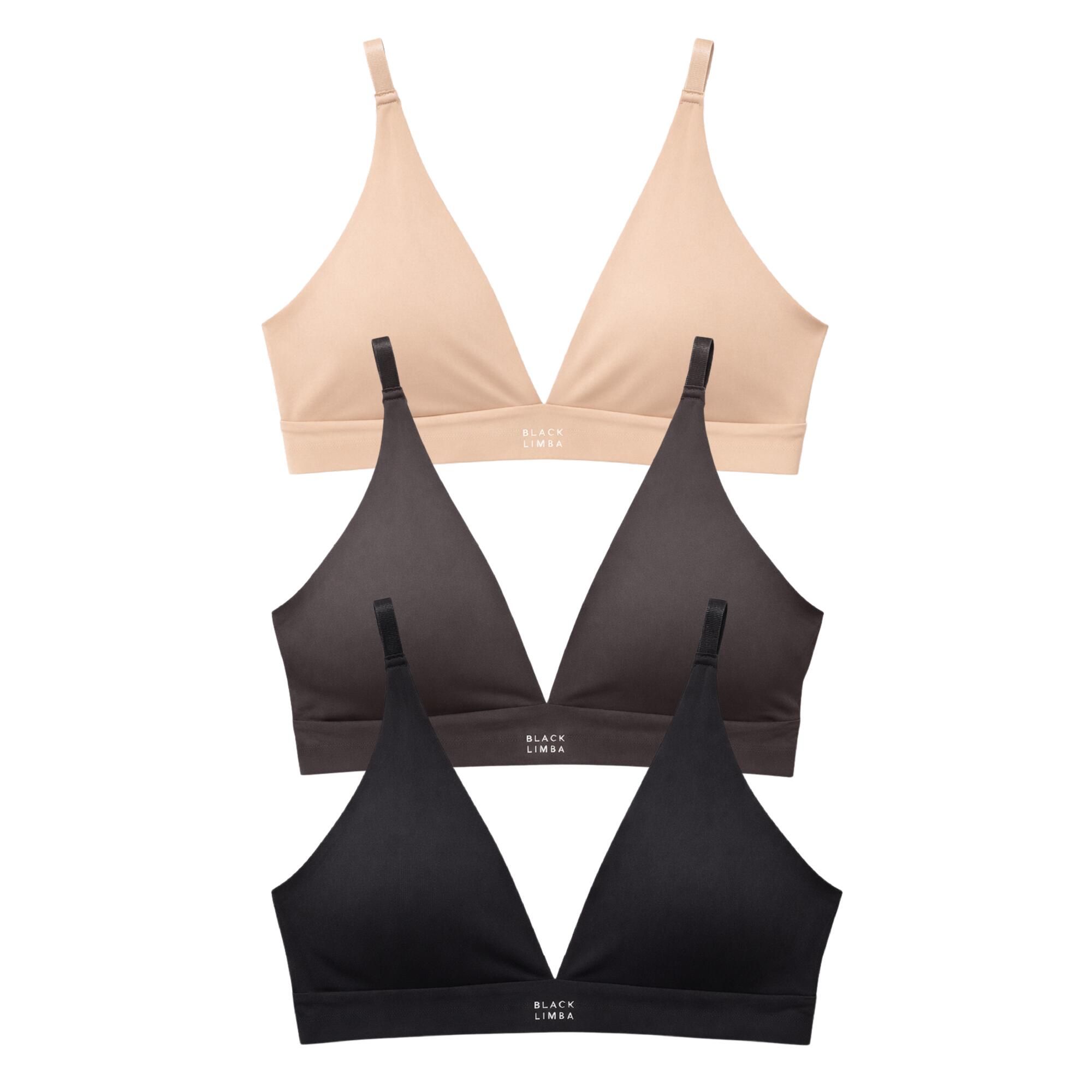 Pack 3 soutien-gorge triangular Eryx Microfiber pour femmes Black Limba 1/4