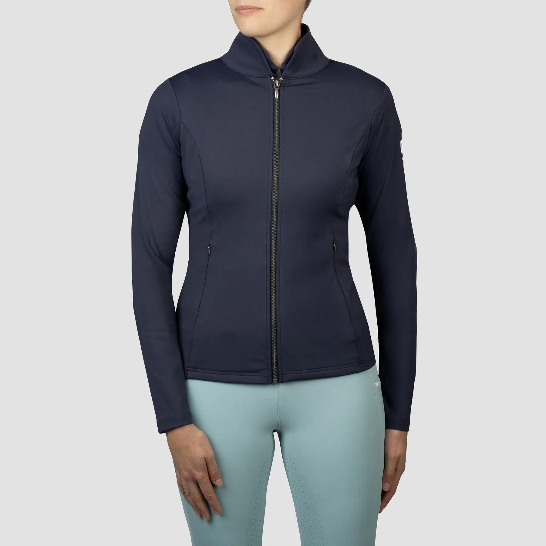 Giacca equitazione con zip da allenamento donna EQPRO Hyacinth 3/4