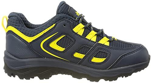 Jack Wolfskin Vojo Texapore Low K scarpe trekking bambini, blu navy/giallo, 40 7/7