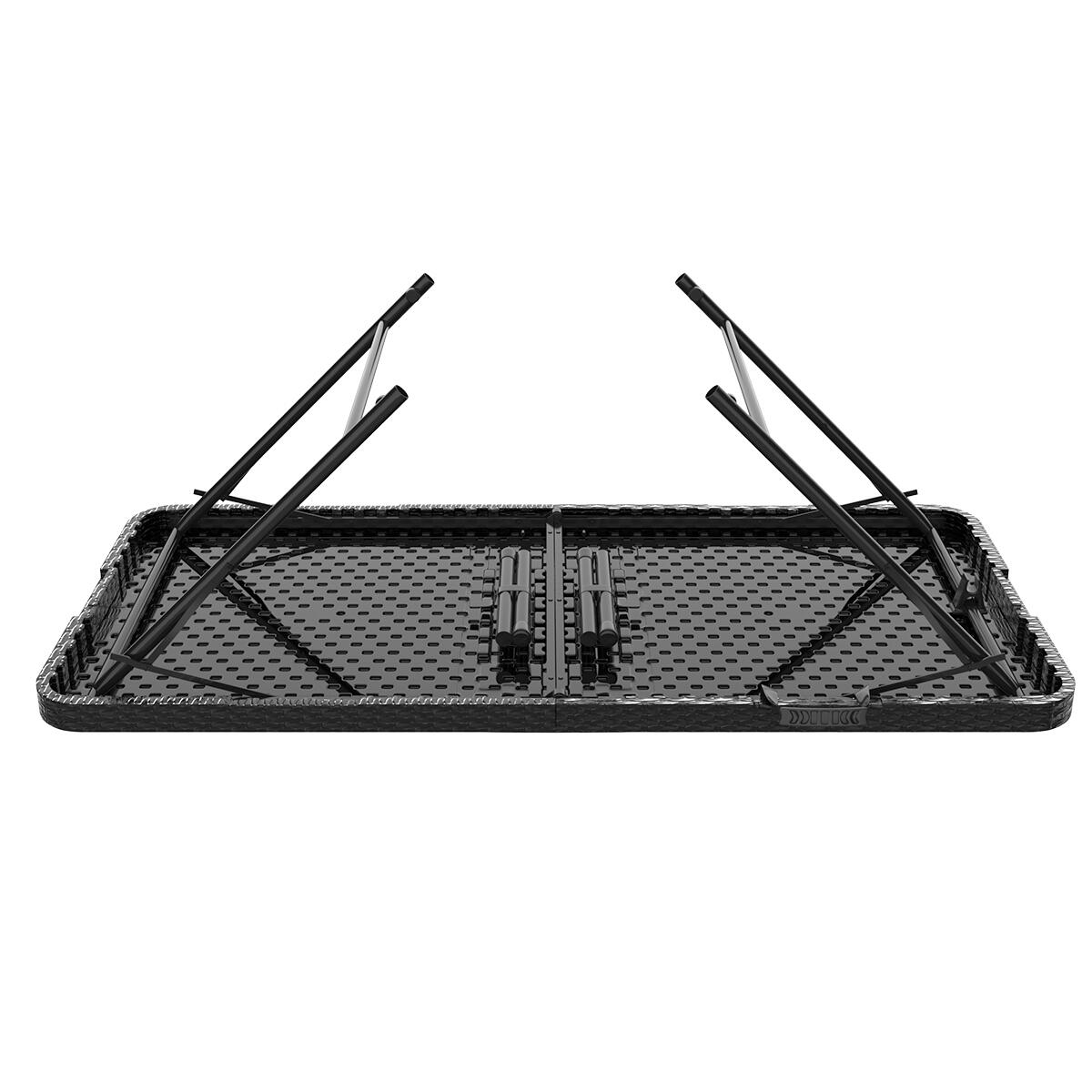 Inklapbare tafel - 120x60x74cm - stevige klaptafel - 4 personen - zwart 2/4