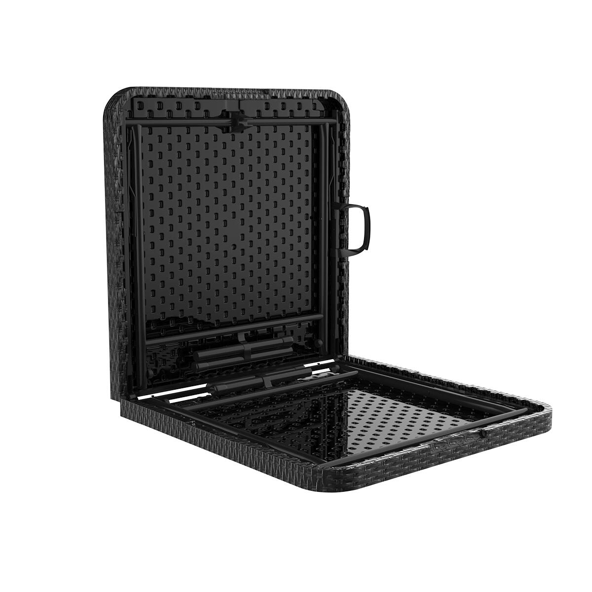 Inklapbare tafel - 120x60x74cm - stevige klaptafel - 4 personen - zwart 4/4