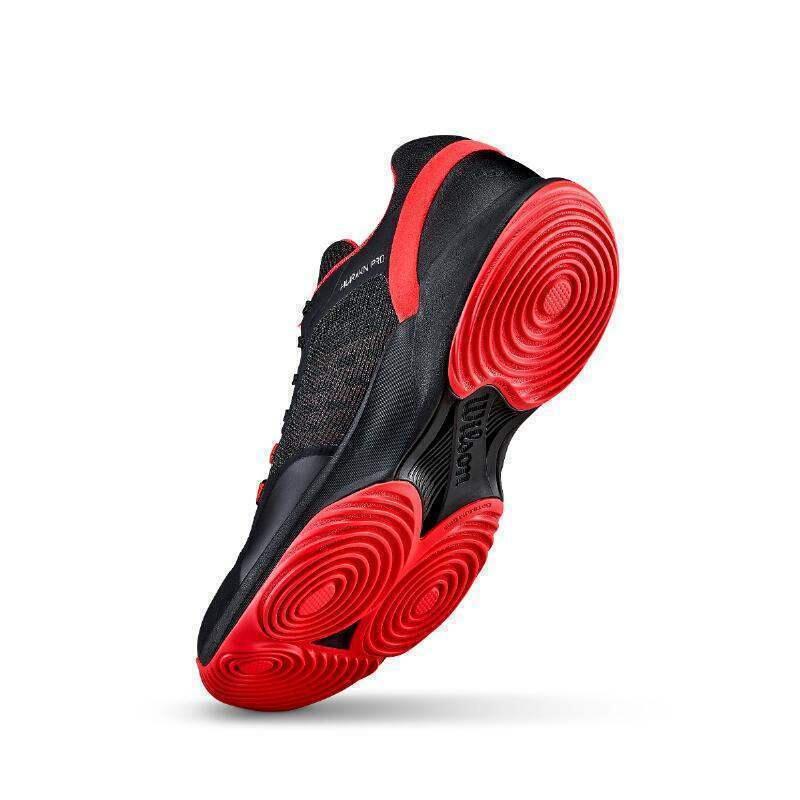 Tênis Wilson Hurakn Pro V2 Preto, Vermelho Branco 5/5