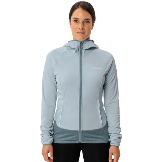 Felpa da donna Vaude Tekoa Fleece II tecnica blu con cappuccio