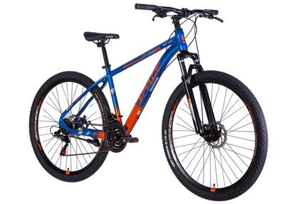 VTT Mercury Aluminium, 29", 170–195 cm, 21 vitesses, bleu/orange
