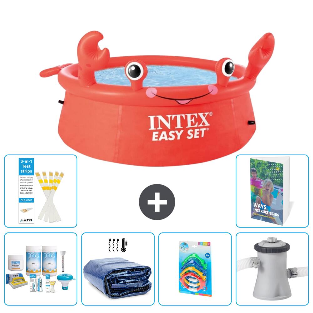 Easy Set Pool Rund - Krabbe - 183x51 cm - 7-teilig  S108 1/7