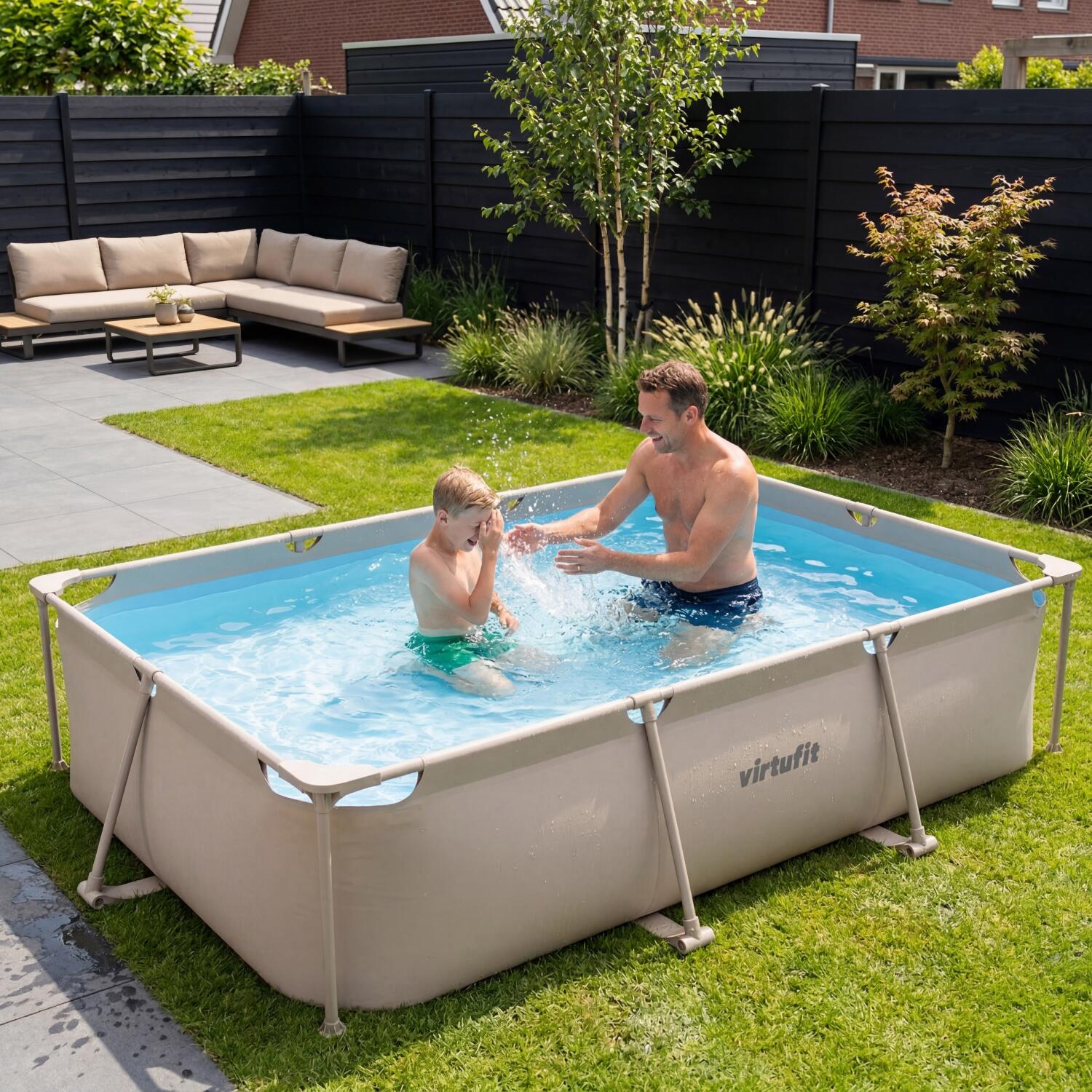 Pool - Rechteckig - 300 x 210 x 66 cm - Beige 2/7