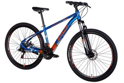VTT Mercury Aluminium, 29", 155–175 cm, 21 vitesses, bleu/orange