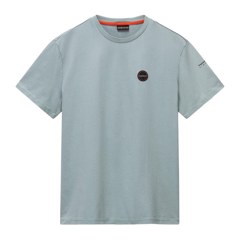 Tricou bărbătesc Napapijri S-Badge verde mil G1X