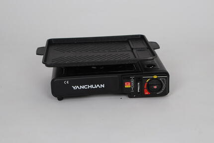 Réchaud Camping Gaz Portable avec Plancha Grill 1 Feu Compact Inuitz