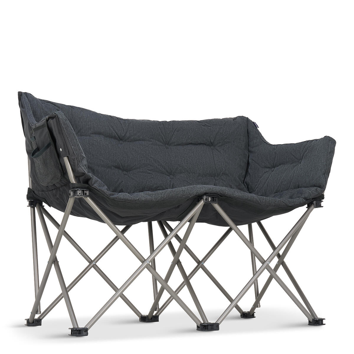 Campingstoel - opvouwbaar - 2 - persoons - 240kg draagvermogen - grijs 2/6