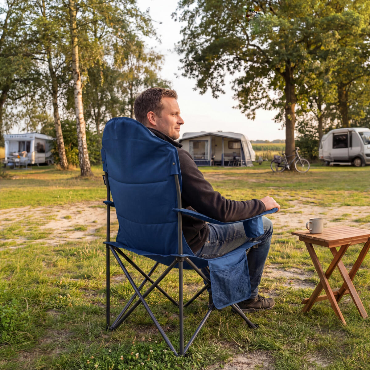 Chaises de camping - pliable - lot de 2 - charge max. 160kg - bleu 4/5